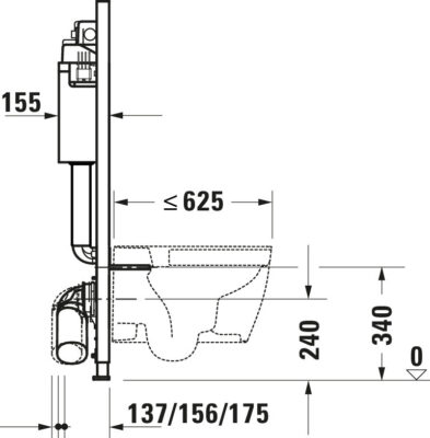 Seinasisene WC-poti paigaldusraam DURASYSTEM - Image 2